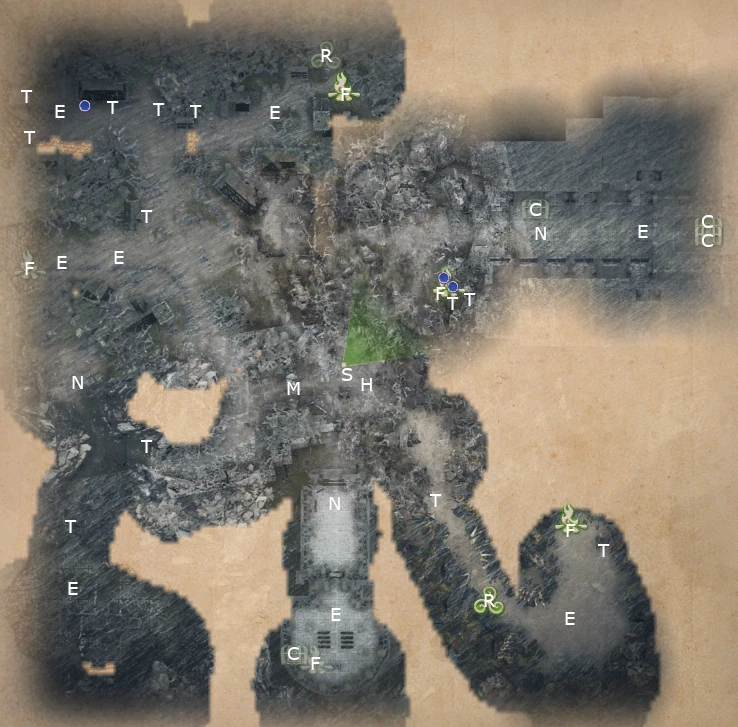 Map of Beyond the Veil mission from King Arthur Knight's Tale game.