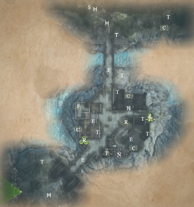 Map of Bridge of Sorrows mission from King Arthur Knight's Tale game.
