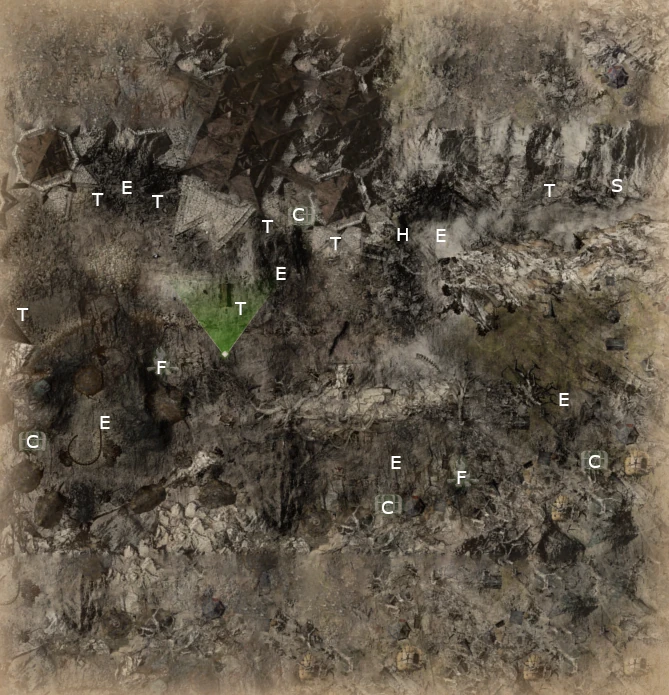 Map of The Besieged Castle from King Arthur Knight's Tale game.