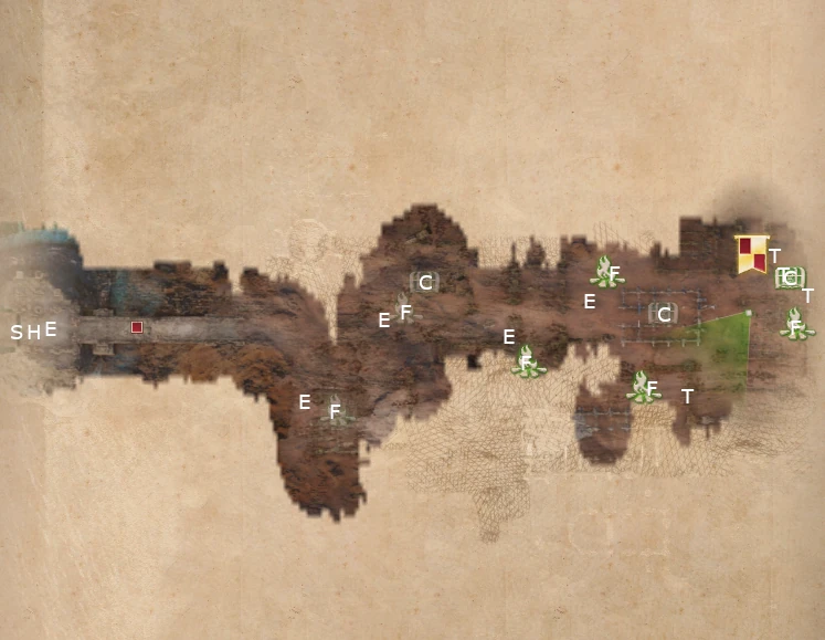 Map of The Confrontation from King Arthur Knight's Tale game.