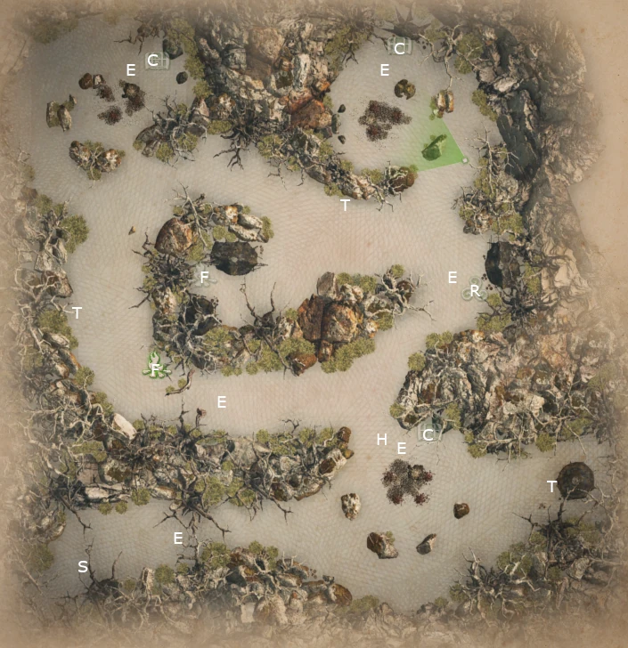 Map of The Curse of Sir Bors from King Arthur Knight's Tale game.