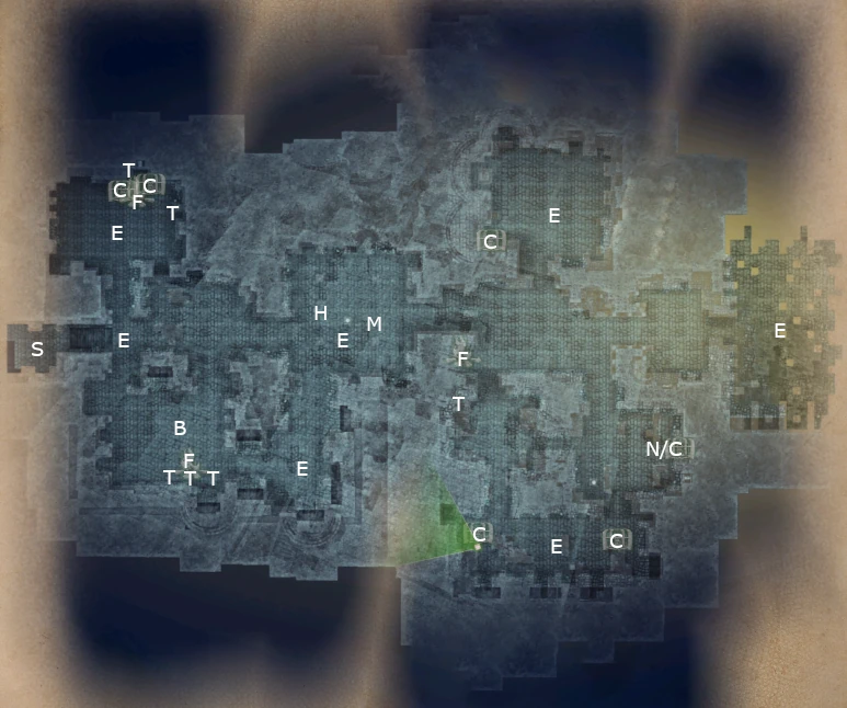 Map of The Excalibur mission from King Arthur Knight's Tale game.