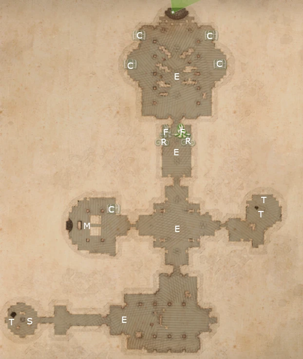 Map of The Fisher King mission from King Arthur Knight's Tale game.