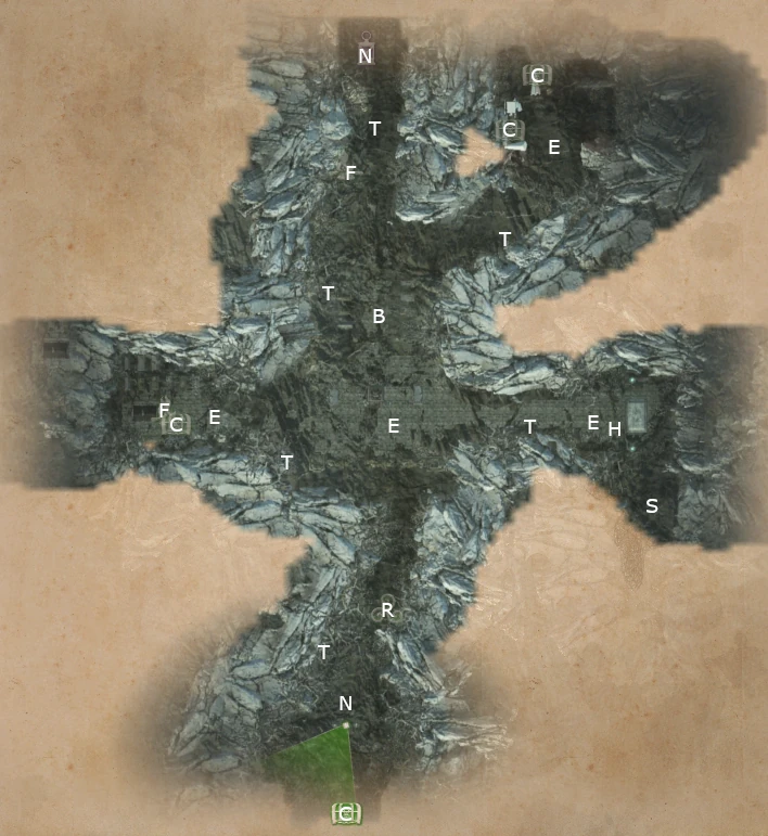 Map of The Haunted Forest from King Arthur Knight's Tale game