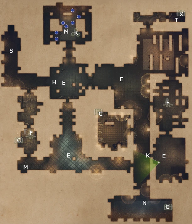 Map of The Knight of Thorns from King Arthur Knight's Tale game.