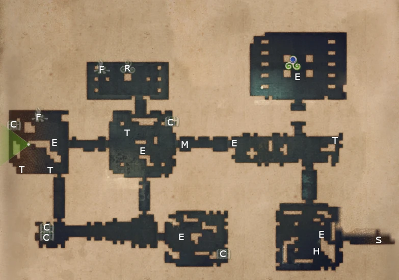 Map of The Monastery of the Sacred Heart mission from King Arthur Knight's Tale game.