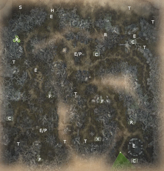Map of The Tale of Sir Yvain from King Arthur Knight's Tale game.