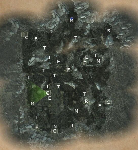 Map of Thistlewood Ruins in King Arthur Knight's Tale game.