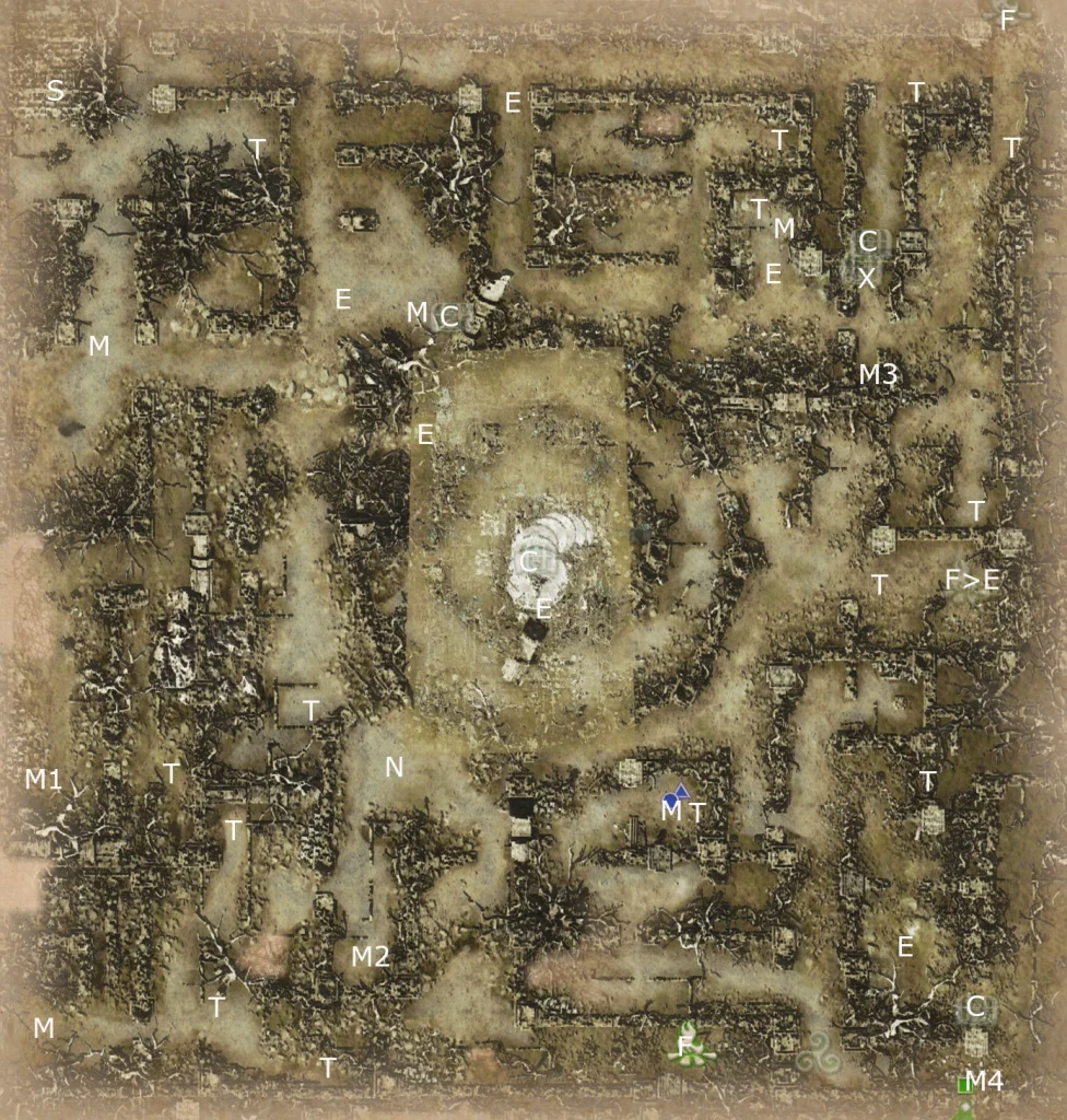 Map of Hunt of the Damned from King Arthur Knight's Tale game.