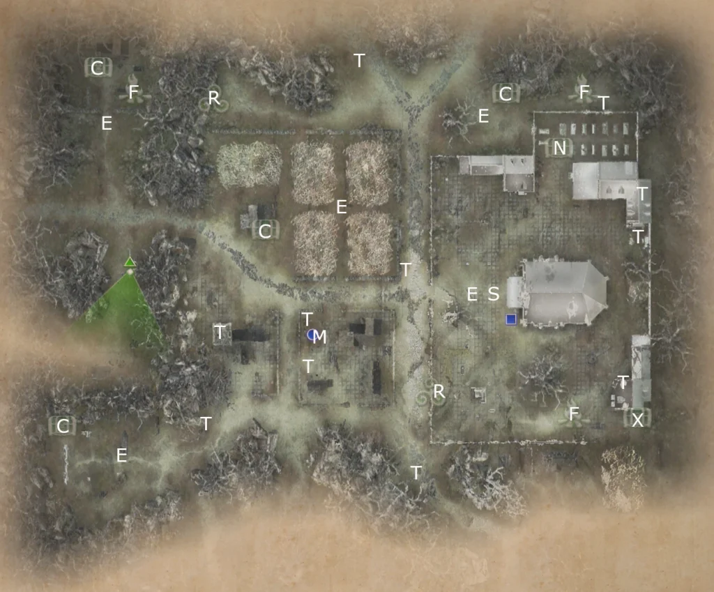 Map of The Wild Hunt Returns from King Arthur Knight's Tale game.