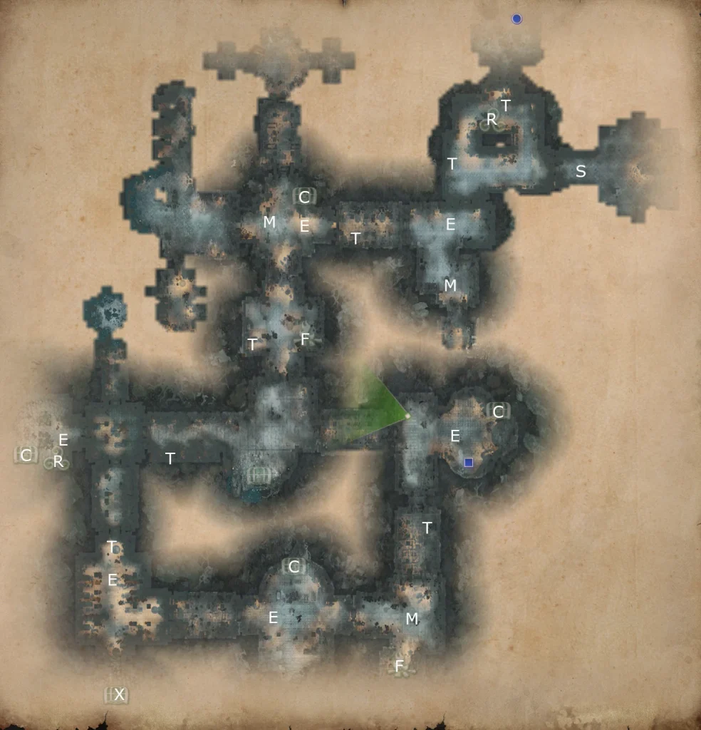 Map of Blackened Heart from King Arthur Knight's Tale game. 