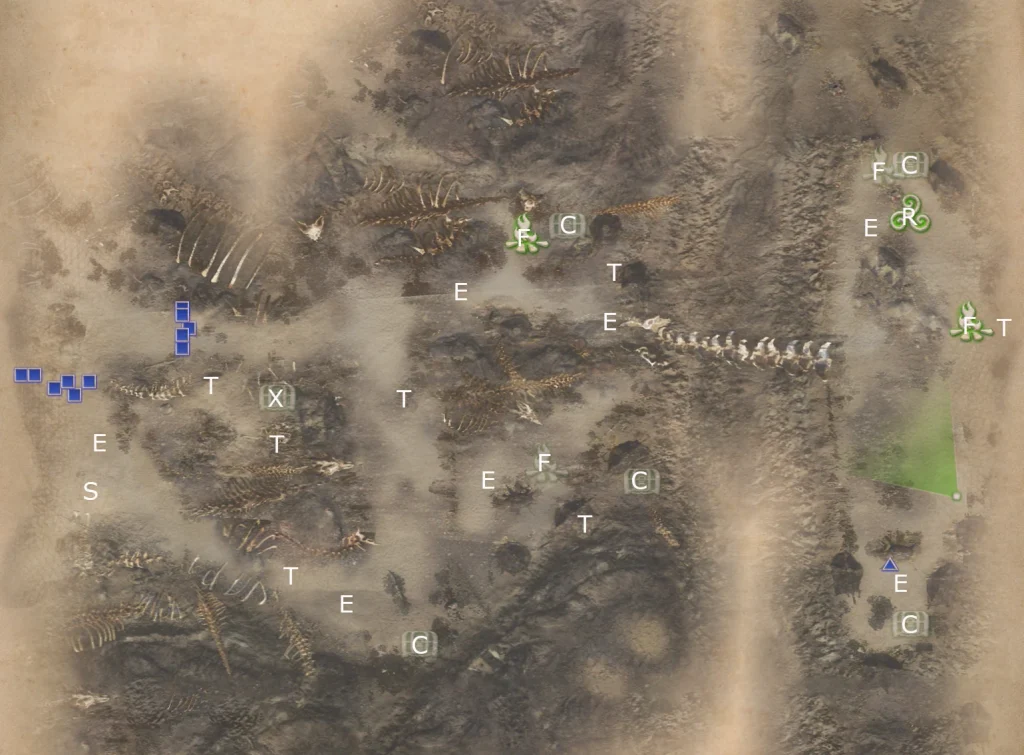 Map of The Gathering from King Arthur Knight's Tale game.